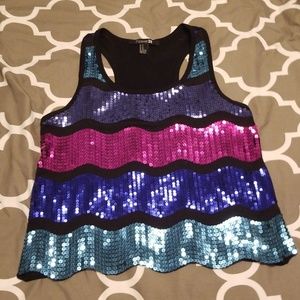 Mermaid sequined tank top